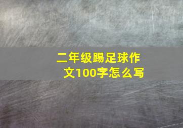 二年级踢足球作文100字怎么写