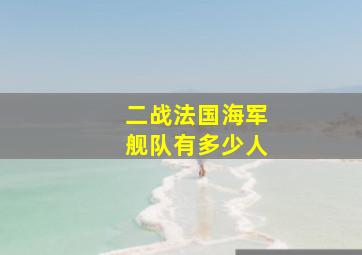 二战法国海军舰队有多少人