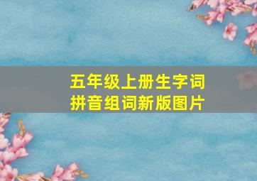 五年级上册生字词拼音组词新版图片