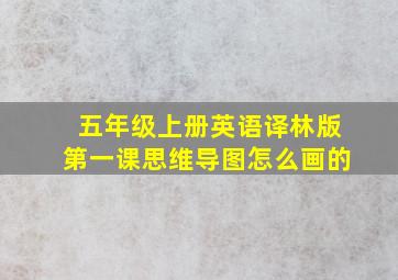 五年级上册英语译林版第一课思维导图怎么画的