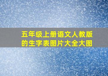 五年级上册语文人教版的生字表图片大全大图