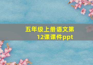 五年级上册语文第12课课件ppt