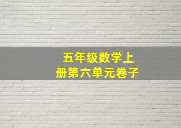 五年级数学上册第六单元卷子