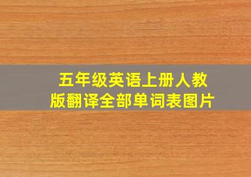 五年级英语上册人教版翻译全部单词表图片