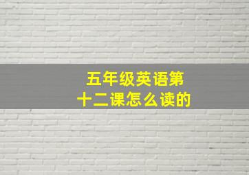 五年级英语第十二课怎么读的