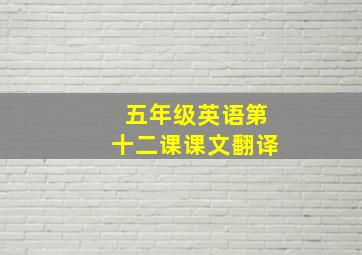 五年级英语第十二课课文翻译