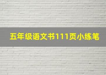 五年级语文书111页小练笔