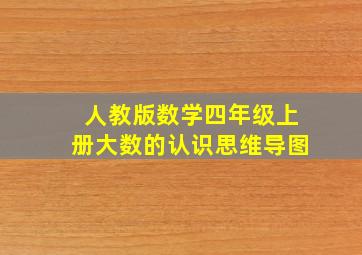 人教版数学四年级上册大数的认识思维导图