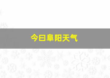 今曰阜阳天气