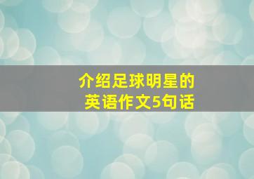 介绍足球明星的英语作文5句话