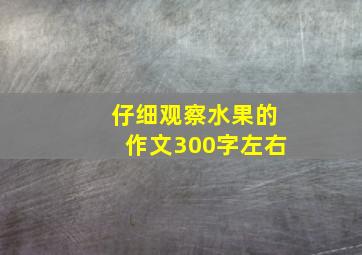 仔细观察水果的作文300字左右