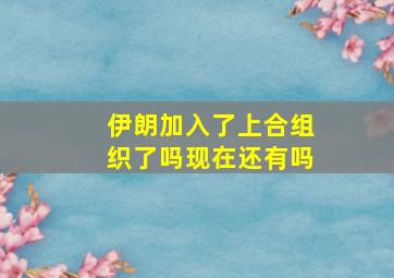 伊朗加入了上合组织了吗现在还有吗