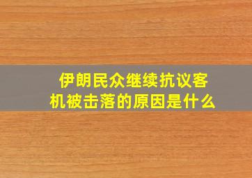 伊朗民众继续抗议客机被击落的原因是什么