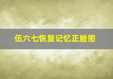 伍六七恢复记忆正脸图