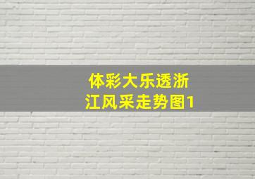 体彩大乐透浙江风采走势图1