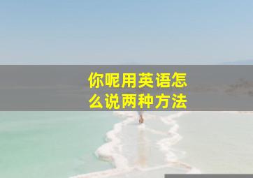 你呢用英语怎么说两种方法