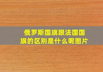 俄罗斯国旗跟法国国旗的区别是什么呢图片