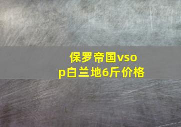 保罗帝国vsop白兰地6斤价格