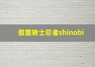 假面骑士忍者shinobi