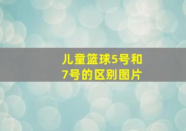 儿童篮球5号和7号的区别图片