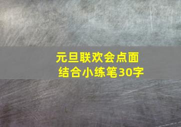 元旦联欢会点面结合小练笔30字