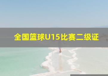 全国篮球U15比赛二级证