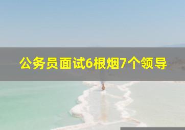 公务员面试6根烟7个领导