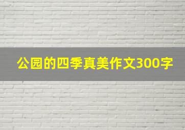 公园的四季真美作文300字