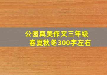 公园真美作文三年级春夏秋冬300字左右