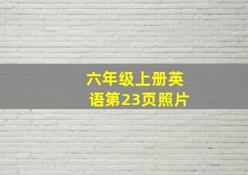 六年级上册英语第23页照片