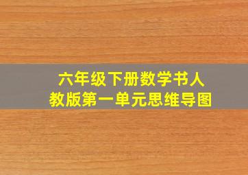 六年级下册数学书人教版第一单元思维导图