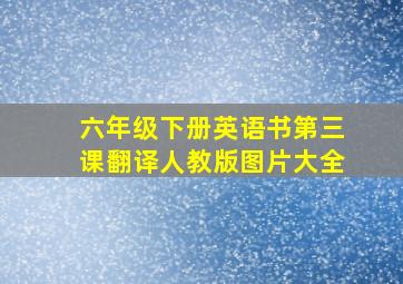 六年级下册英语书第三课翻译人教版图片大全