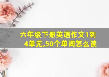 六年级下册英语作文1到4单元,50个单词怎么读