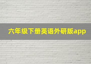 六年级下册英语外研版app