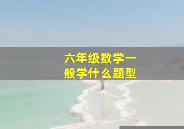 六年级数学一般学什么题型