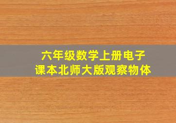 六年级数学上册电子课本北师大版观察物体