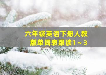 六年级英语下册人教版单词表跟读1～3