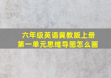 六年级英语冀教版上册第一单元思维导图怎么画