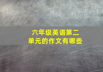 六年级英语第二单元的作文有哪些