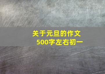 关于元旦的作文500字左右初一