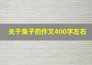 关于兔子的作文400字左右