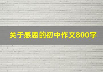 关于感恩的初中作文800字