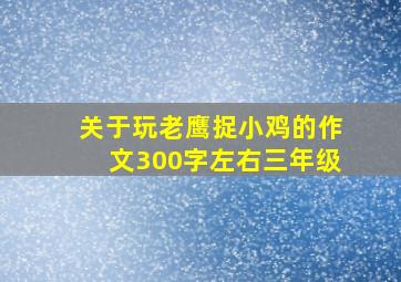 关于玩老鹰捉小鸡的作文300字左右三年级