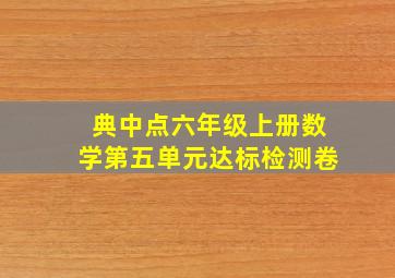 典中点六年级上册数学第五单元达标检测卷