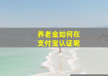 养老金如何在支付宝认证呢