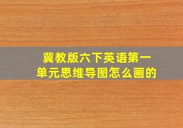 冀教版六下英语第一单元思维导图怎么画的