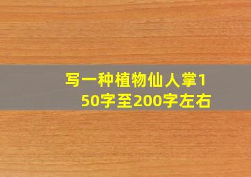 写一种植物仙人掌150字至200字左右