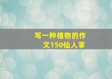 写一种植物的作文150仙人掌