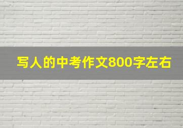 写人的中考作文800字左右