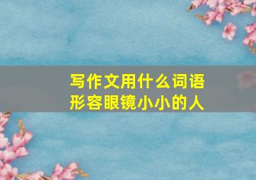 写作文用什么词语形容眼镜小小的人